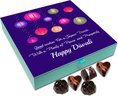 

Chocholik Diwali Sweets - Good Wishes For A Joyous Diwali Chocolate Box - 9pc Truffles(108 g)