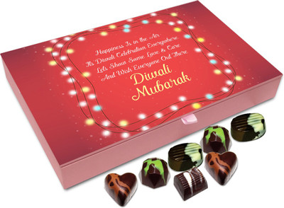 

Chocholik Diwali Sweets - Deepawali Mubarak To All Chocolate Box - 12pc Truffles(144 g)
