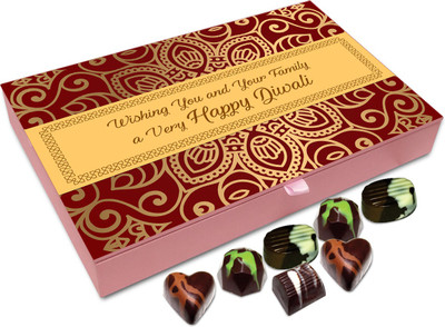 

Chocholik Diwali Sweets - Wishing You And Your Family A Shubh Diwali Chocolate Box - 12pc Truffles(144 g)