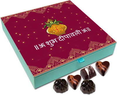 

Chocholik Diwali Sweets - Shubh Diwali To All Chocolate Box - 9pc Truffles(108 g)