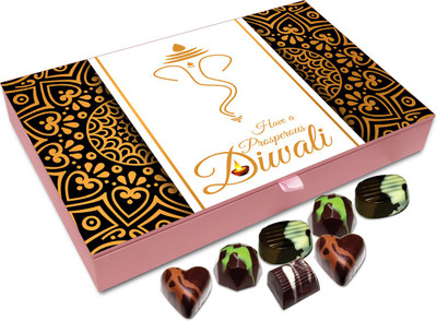 

Chocholik Diwali Sweets - Have A Prosperous Diwali My Friends Chocolate Box - 12pc Truffles(144 g)