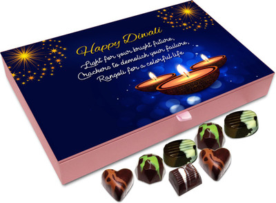 

Chocholik Diwali Sweets - May This Diwali Provides Path For Better Future Chocolate Box - 12pc Truffles(144 g)