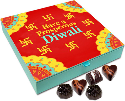 

Chocholik Diwali Sweets - Have A Prosperous Deepavali Chocolate Box - 9pc Truffles(108 g)
