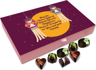 

Chocholik Diwali Sweets - May The Divine Light Of Diwali Spread Happiness And Calmness Chocolate Box - 12pc Truffles(144 g)