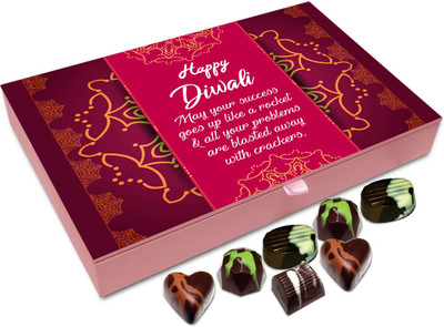 

Chocholik Diwali Sweets - May Your Success Goes UP Like Rocket This Diwali Chocolate Box - 12pc Truffles(144 g)