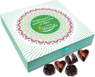 

Chocholik Diwali Sweets - Wishing You A Sparkling And Safe Diwali Chocolate Box - 9pc Truffles(108 g)