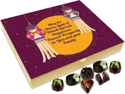 

Chocholik Diwali Sweets - May The Divine Light Of Diwali Spread Happiness And Calmness Chocolate Box - 20pc Truffles(240 g)