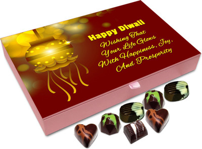 

Chocholik Diwali Sweets - On This Diwali I Wish Your Life Glows With Happiness Chocolate Box - 12pc Truffles(144 g)