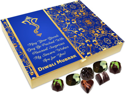 

Chocholik Diwali Sweets - May Your Diwali Day Be Packed With Numerous Surprises Chocolate Box - 20pc Truffles(240 g)