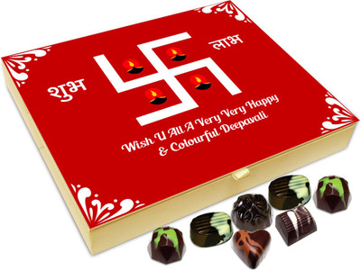 

Chocholik Diwali Sweets - Wish You All A Very Happy And Colorful Diwali Chocolate Box - 20pc Truffles(240 g)
