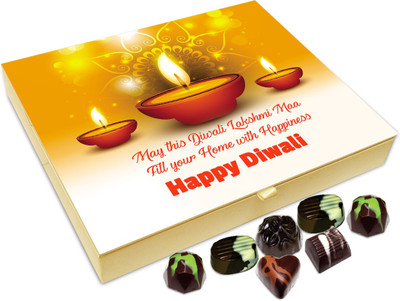 

Chocholik Diwali Sweets - May This Diwali Goddess Lakshmi Fill Your Home With Happiness Chocolate Box - 20pc Truffles(240 g)