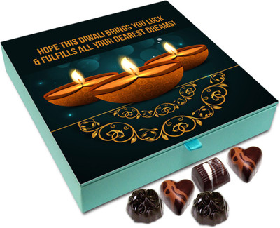 

Chocholik Diwali Sweets - Hope This Diwali Brings You Luck And Fulfills All Your Dreams Chocolate Box - 9pc Truffles(108 g)