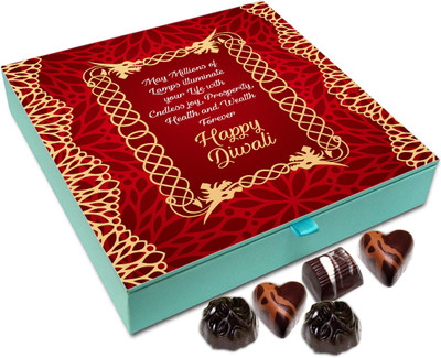 

Chocholik Diwali Sweets - May The Diwali Lamps Brings Endless Joy Chocolate Box - 9pc Truffles(108 g)