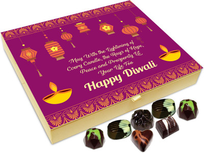Chocholik Diwali Sweets - May Peace And Prosperity Settle In Your Life This Diwali Chocolate Box - 20pc Truffles(240 g)