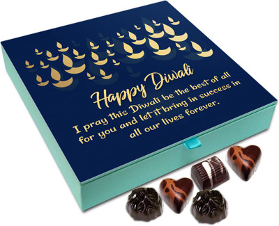 

Chocholik Diwali Sweets - I Pray This Diwali Be The Best One For You Chocolate Box - 9pc Truffles(108 g)