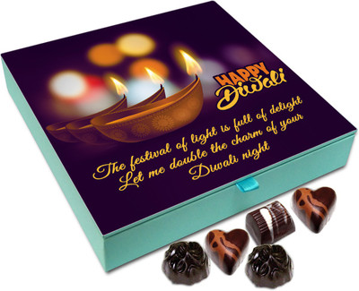 

Chocholik Diwali Sweets - May This Diwali Double Up Your Charm Chocolate Box - 9pc Truffles(108 g)