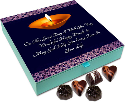 

Chocholik Diwali Sweets - On This Great Day I Wish You A Very Successful Diwali Chocolate Box - 9pc Truffles(108 g)