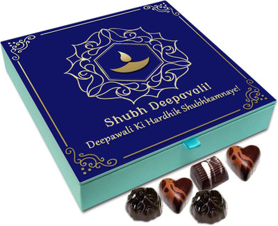

Chocholik Diwali Sweets - Shubh Deepawali And Stay Safe All My Friends Chocolate Box - 9pc Truffles(108 g)
