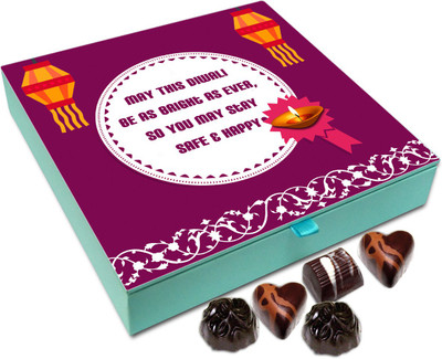 

Chocholik Diwali Sweets - May This Diwali Be As Bright As Ever And May You Stay Happy Chocolate Box - 9pc Truffles(108 g)