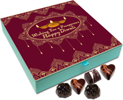 

Chocholik Diwali Sweets - Wishing You A Prosperous Diwali Chocolate Box - 9pc Truffles(108 g)
