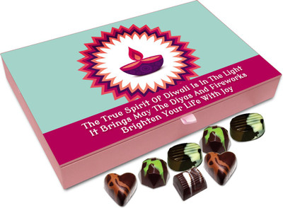 

Chocholik Diwali Sweets - May This Deepavali Sparkle Your Life Chocolate Box - 12pc Truffles(144 g)