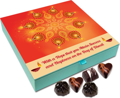 

Chocholik Diwali Sweets - Hope You Attain Huge Amount Of Success This Diwali Chocolate Box - 9pc Truffles(108 g)