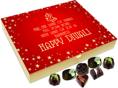 

Chocholik Diwali Sweets - May The Light Of Diwali Fill Your Home With Joy And Happiness Chocolate Box - 20pc Truffles(240 g)