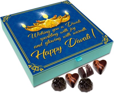 

Chocholik Diwali Sweets - Wishing You A Diwali Sparkling With Joy Chocolate Box - 9pc Truffles(108 g)