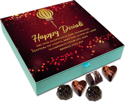 

Chocholik Diwali Sweets - On Sparkling Diwali Festival May God Fulfills All Your Dreams Chocolate Box - 9pc Truffles(108 g)