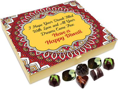 

Chocholik Diwali Sweets - I Hope Your Diwali Is Filled With Happiness And Excitement Chocolate Box - 20pc Truffles(240 g)