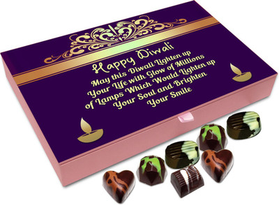 

Chocholik Diwali Sweets - May This Diwali Lights Up Your Soul Chocolate Box - 12pc Truffles(144 g)