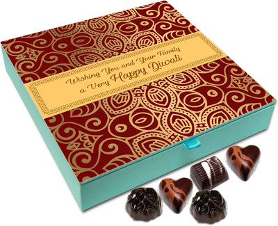 

Chocholik Diwali Sweets - Wishing You And Your Family A Shubh Diwali Chocolate Box - 9pc Truffles(108 g)