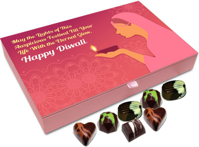 

Chocholik Diwali Sweets - May Diwali Brings Eternal Peace In You Chocolate Box - 12pc Truffles(144 g)
