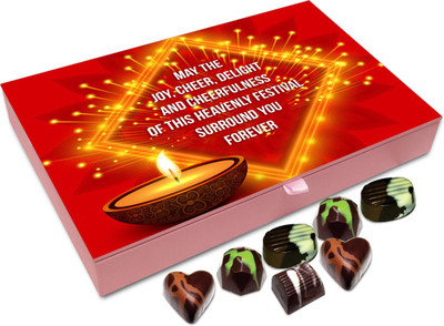 

Chocholik Diwali Sweets - May The Cheerfulness Of Diwali Surround You Forever Chocolate Box - 12pc Truffles(144 g)