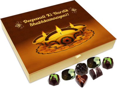 

Chocholik Diwali Sweets - Wish You A Very Bright And Happy Deepawali Chocolate Box - 20pc Truffles(240 g)