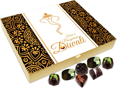 

Chocholik Diwali Sweets - Have A Prosperous Diwali My Friends Chocolate Box - 20pc Truffles(240 g)