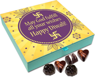 

Chocholik Diwali Sweets - May God Fulfill All Your Wishes On This Deepawali Chocolate Box - 9pc Truffles(108 g)
