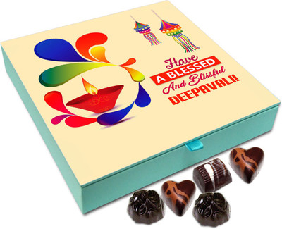 

Chocholik Diwali Sweets - Have A Blessed And Blissful Diwali Chocolate Box - 9pc Truffles(108 g)