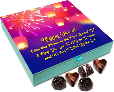 

Chocholik Diwali Sweets - Wish That This Diwali Be Blessed For You Chocolate Box - 9pc Truffles(108 g)