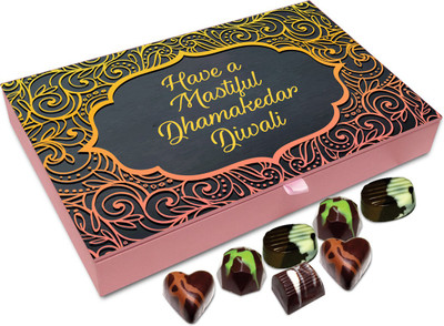 

Chocholik Diwali Sweets - Have A Diwali Full Of Enjoyment Chocolate Box - 12pc Truffles(144 g)