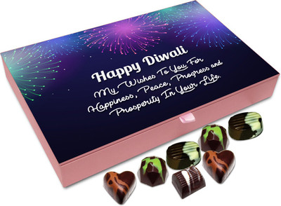 

Chocholik Diwali Sweets - My Diwali Wishes For You For Happiness Peace And Prosperity Chocolate Box - 12pc Truffles(144 g)