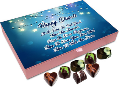 Chocholik Diwali Sweets - Time To Wish For Peace This Diwali Chocolate Box - 12pc Truffles(144 g)