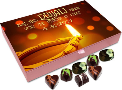 

Chocholik Diwali Sweets - May This Diwali Bring You Utmost Peace And Prosperity Chocolate Box - 12pc Truffles(144 g)
