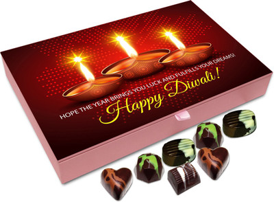 

Chocholik Diwali Sweets - Hope Diwali Brings You Good Luck And Success Chocolate Box - 12pc Truffles(144 g)