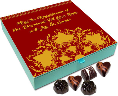 

Chocholik Diwali Sweets - May The Magnificence Of Diwali Fill Your Home With Joy And Happiness Chocolate Box - 9pc Truffles(108 g)