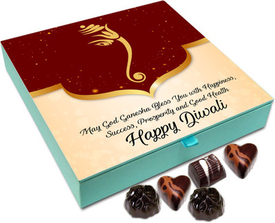 

Chocholik Diwali Sweets - May Ganesha Bless You With Wisdom And Happiness On Diwali Chocolate Box - 9pc Truffles(108 g)