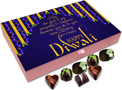 

Chocholik Diwali Sweets - Wishing You A Very Happy And Joyful Diwali Chocolate Box - 12pc Truffles(144 g)
