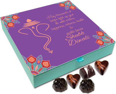 

Chocholik Diwali Sweets - May This Diwali Brings In Lots Of Wealth Chocolate Box - 9pc Truffles(108 g)