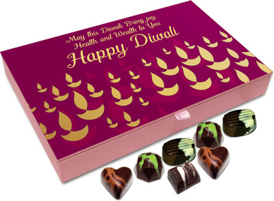 

Chocholik Diwali Sweets - May This Diwali Bring Joy Health And Wealth To You Chocolate Box - 12pc Truffles(144 g)