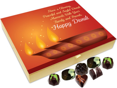 

Chocholik Diwali Sweets - Have A Peaceful Glowing And Safe Diwali Chocolate Box - 20pc Truffles(240 g)